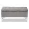 Baxton Studio Mabel Grey Velvet Upholstered Silver Finished Storage Ottoman 165-10678 - alternate 7
